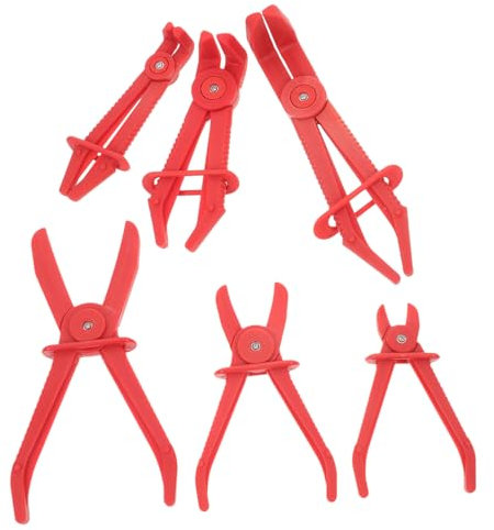 COSMEVIVI Pinces à Collier de Serrage de Tuyau 6 Pièces Ergonomiques Outils de Mécanicien pour Tuyaux de Frein et Systèmes de Refroidissement pour Bricoleurs et