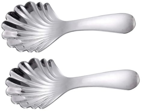 Garneck 2pcs Stainless Steel Teaspoons Spoon Dessert Spoon for Pudding Household Kitchen Utensils