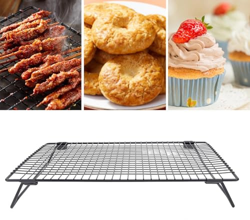 Cooling Foldable Rack for Baking, Carbon Steel Wire Cooling Baking Racks - Used as an Oven Rack, Cookie Cooling Rack, and Drying Rack
