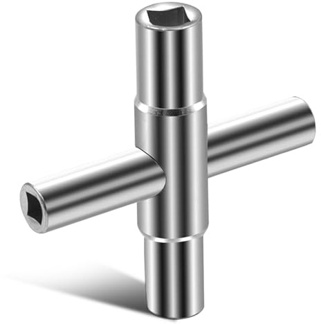 Chiave multifunzione a 4 vie, chiave quadrata, rubinetto 8 mm e 7 mm, chiave multifunzione per radiatori, chiave di sfiato del riscaldamento, chiave di sfiato del riscaldamento, 4 chiavi smussate