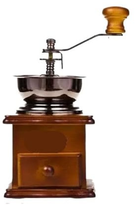 Molinillo de café manual clásico de madera para granos de café, molinillo de especias portátil (marrón)