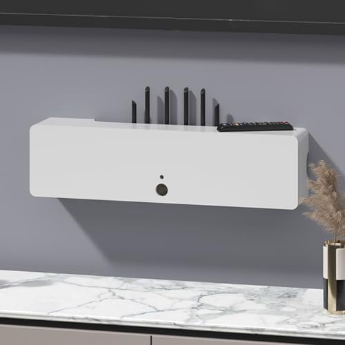 Mueble de TV de Pared con estantes flotantes, Almacenamiento multifunción para Consolas de Videojuegos, Reproductores de DVD, decodificadores de Cable y Juguetes. Elegante Soporte para TV qu