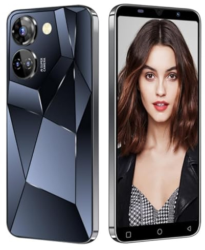 QrZrQ Smartphone Barato, 16GB ROM (128GB Escalable), Pantalla de 5,0 Pulgadas, Android 9.0 OS, Teléfono con Doble SIM y Doble Cámara, WiFi/GPS/Bluetooth/Face Unlock (Black)