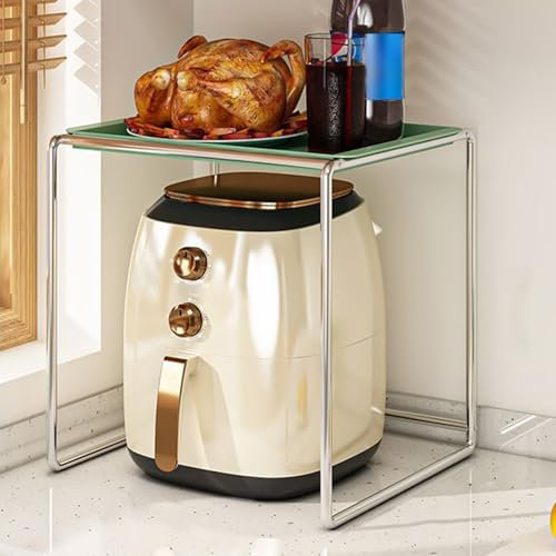 2 Tier Microwave Rack Space Saving Shelf for Microwave Oven Simple Structure Ideal for Kitchen nization Holds Microwave and Oven Durable and Stylish Design