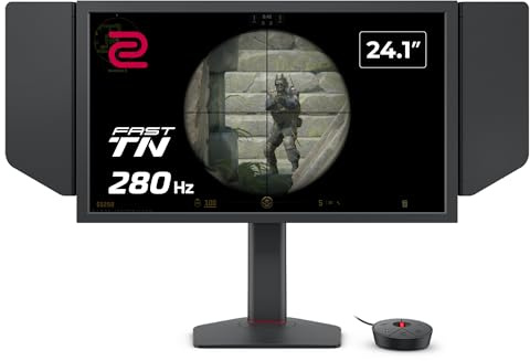 BenQ Zowie XL2540X+ 24.1 Nuevo Monitor de Juegos Fast TN 280Hz, 1080p, Modo de Juego automático por Ajuste XL para Compartir, Ajuste de Altura impulsado por un diseño de rodamiento de Calidad