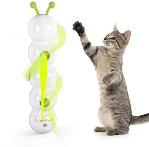 ALL FOR PAWS Interaktives Katzenfederspielzeug, automatisches Schlag EIN Maulwurf Katzenspielzeug mit intelligenter Bewegung Wand & Fenster montiert interaktives Spielzeug für Indoor-Katzen