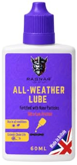 Ragnar All Weather Lube 60 ml – Ultra-Low Friction Bicycle Chain Lubricant for Wet & Dry Conditions – Premium Long-Lasting Protection