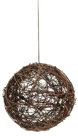 SHINEOFI Wildvogel Nistmaterial Rattanball Leichtes Formstabiles Nestbaumaterial für Futterstelle und Vogelhaus Deko zum Aufhängen im Garten