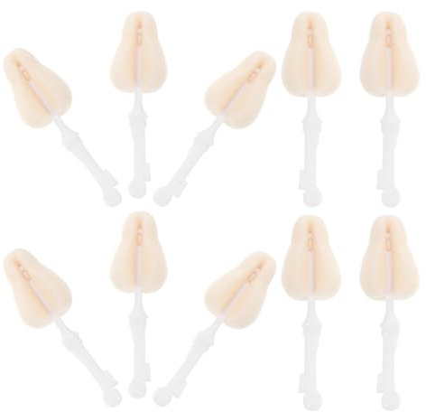 POPETPOP Lot de 10 Goupillons en Éponge pour Biberons et Accessoires D'alimentation Bébé, Compact et Facile à Transporter, Nettoyage Quotidien Voyages