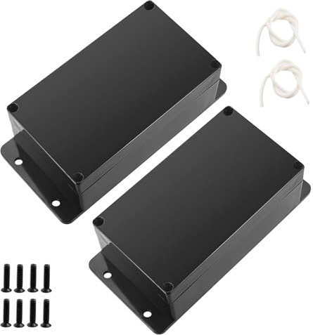 2 PCS Waterproof Project Box, IP66 Plastic Project Junction Boxes Junction Box Enclosure for Electronics Power Instrument Case Box 158x90x65mm (Black)