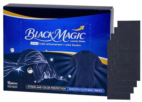 Black Clothing Paint Sheets - 16 Pieces Intense Dark Clothing Restoration | Washing Machine Black Textile Paint Sheets for T-Shirts Jeans Duvet Cover Pants Cuffs Craft Supplies