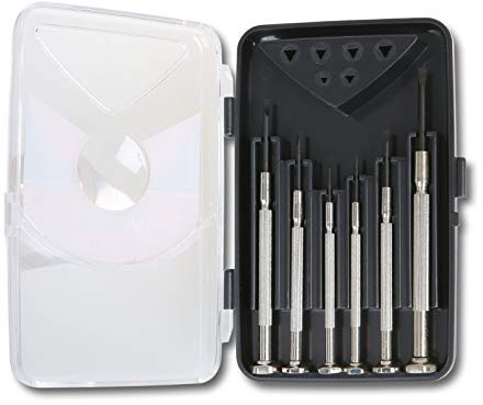 Beta 1229LP/A6 - Serie di 6 microgiravite per viti senza testa con intaglio (art. 1229lp) in cassetta