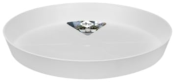 Elho Loft Urban Soucoupe Ronde 30 - Soucoupe pour Extérieur - Ø 30.2 x H 4.1 cm - Blanc/Blanc