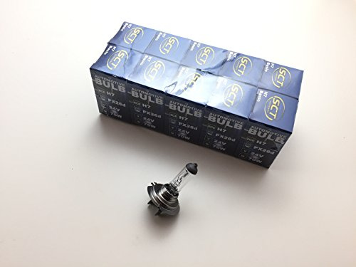 SCT Germany 10 x H7 Lampen 24V 70W E4 24 Volt 70 Watt H7 lamp 70 Watt