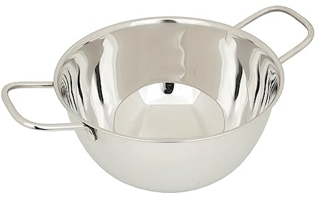 Schlagkessel 24cm - 3,8 Liter Edelstahl mit Griffen rund Schneeschlagkessel Rührschüssel Schüssel Backschüssel rostfrei