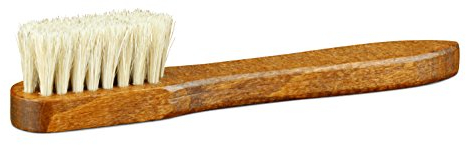 Langer & Messmer Cepillo Fino de Crin para monturas de Zapatos - El Cepillo para el Cuidado de monturas de Zapatos - Individualmente o en Set de 2