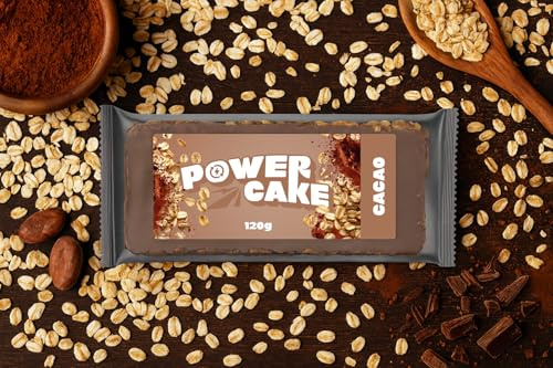 Foodtastic Power Cake Cacao (10 x 120g) | leckere, saftige Haferriegel | handgemachte Flapjack Energieriegel aus Haferflocken