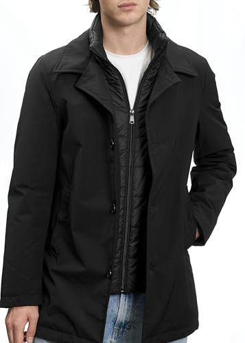 BAKER'S - Giubbotto uomo invernale elegante trench giacca soprabito lunga con pettorina interna