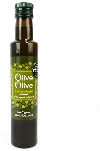 ***SEASON 2025-26*** - 250ml Greek Cypriot Extra Virgin Olive Oil by OliveOlive - 1st Cold Pressed - High Polyphenol/Low Acidity - Hand Picked Olives (250ml dark glass bottle)