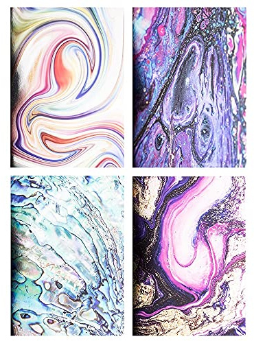 Ideen mit Herz Design-Papier metallic | 20 Bogen Spiegelkarton | bedruckt | DIN A4, 200g/m² | Bastelpapier, Glanzpapier, Silberpapier zum Basteln | je 4 Designs à 5 Blatt (Farbenspiel)