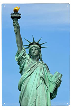 artboxONE Metall-Poster 40x60 cm Städte/New York Statue of Liberty (New York City) von Künstler sommersbilder