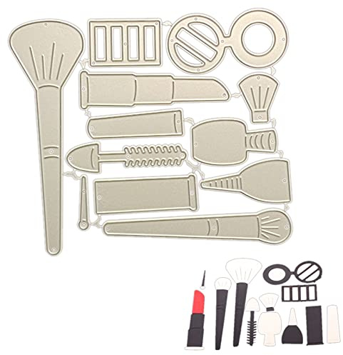 ECMQS Make-up Pinsel Lippenstift Stanzmaschine Stanzschablone, Scrapbooking Prägeschablonen Stanzformen Schablonen Für Scrapbooking, Fotopapier, Karten, Handwerk Prägen DIY
