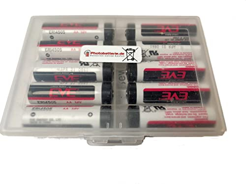 10X EVE ER14505 (kompatibel LS 14500) 3,6V Lithium Thionylchlorid Batterie mit Batteriebox