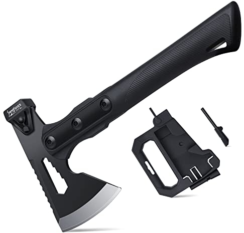 Japaknives Survival Camping Axt Kleine Beil,Outdoor Bushcraft Axt Handbeil Spaltaxt Mit Scheide Für Jagd,Garten,Wandern