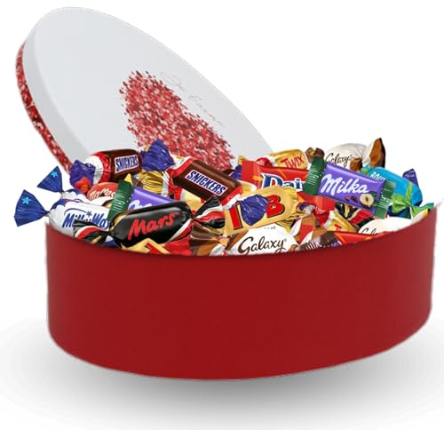 CÉLÉBRATIONS, MILKA, TOBLERONE -Coffret  Je t'aime garni de 60 chocolats | Boîte Je t'aime prête à offrir - cadeau Saint-Valentin, fête des Mères, fête des Pères, anniversaire - cadeau femme, homme