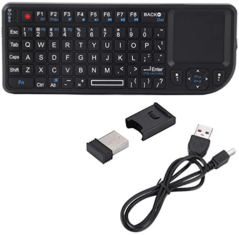 Ultra Mini Keyboard, 5.9×2.3×0.5in Teclado De Escritura, A8 2.4GHz Wireless Touchpad Recargable, Ultra Thin USB Teclado De Mano Retroiluminado Para Computadora PC Computadora De Escritorio Laptop