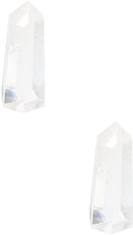 POPETPOP 2 Pezzi Di Pietra Di Cristallo Di Meditazione Esagonale Decorativa Colonna Di Cristallo Per Acquario Yoga