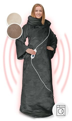 KLARSTEIN Coperta Riscaldante Elettrica, Coperta Termica Riscaldante per Adulti, Termocoperta 155x180 cm, 3 Livelli di Potenza, Coperta Uomo e Donna, Plaid Riscaldato, Coperta Elettrica