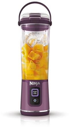 Ninja Blast BC151EUPR Portable Blender/Blender/Smoothie Maker, 530 ml Cup, Leak-proof Lid, Powerful Mini Stand Mixer, Wireless & Rechargeable, Crushes Ice & Fruit, Purple,