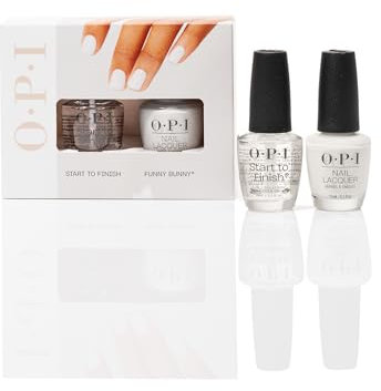 OPI Nail Lacquer Sheers Duo Gift Set - Including Start To Finish, a 3-in-1 Base Coat, Top Coat & Nail Strengthener & Funny Bunny®