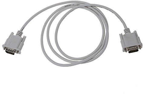 Jaopary VGA DB15 Male vers RS232 DB9 Adapteur Masculin de Pin Cable/Video Graphic Extension Cable (Blanc, 1.5M)