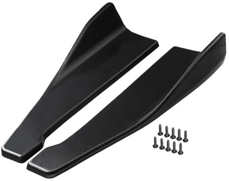Auto Seitenschweller E90 E46 F20 F30 E39 G20 Auto Seitenschweller Verlängerung Heckstoßstange Canard Splitter Abdeckung Aufkleber 48 cm Universal Auto Seitenrock Splitter(Schwarz)