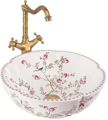 Rea Vasque à poser Felicia Lavabo salle de bain 425 x 425 x 150 mm en céramique (dessin)