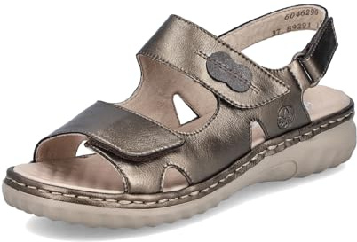 Rieker Femme 60462 Sandales compensées, Bronze, 38 EU