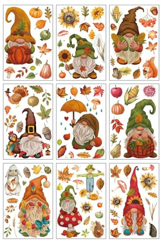 Pegatinas para ventanas con otoñal - Decoraciones para ventanas con 20 x 30 cm | Cristales estáticos para Acción de Gracias, calcomanías con impresión a doble cara para