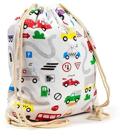 Grupo Darik Mochila de cuerdas infantil para el colegio, playa, piscina, extraescolares. Bolsa infantil de gran resistencia de nailon con cuerdas regulables.