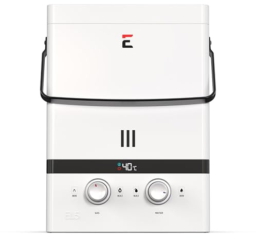Eccotemp Luxé 5 LPM Scaldabagno istantaneo portatile per esterni, 37 mbar