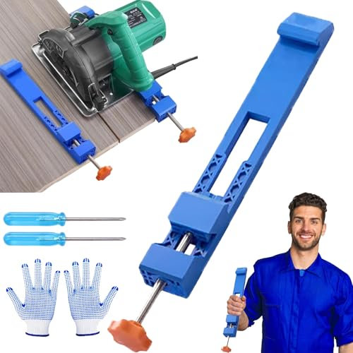 Guide de base réglable pour machine de découpe, guide de scie circulaire, pince de fraisage de scie circulaire, pour couper et fraiser avec précision (1 pièce)