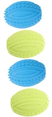 BUGUUYO 4stücke Gummibälle Für Hunde Quietscher Hundespielzeug Zur Zahnpflege Und Teething Für Drinnen Und Draußen Fördert Aktives Spielen Und Sicheres Kauen