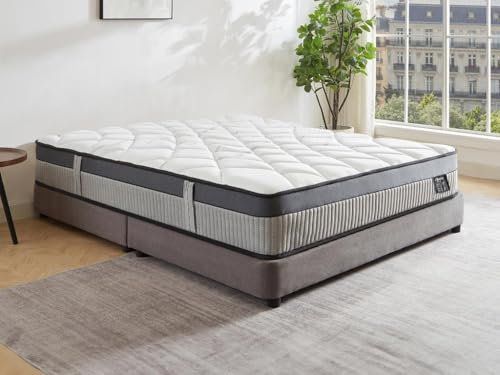 Vente-unique-Matratze - 140 x 190 cm - Hybridmatratze - 5-Zonen-Taschenfederkern & Memory Schaum - Stärke 30 cm - PATNOS von YSMÉE