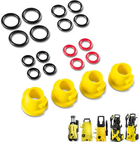 Wjelet 20PCS Karcher Pressure Washer O Ring Kit O Ring Nozzle Set 2.640-729.0 Lance Hose Nozzle Spare for Karcher Pressure Washer K2 K3 K4 K5 K6 K7