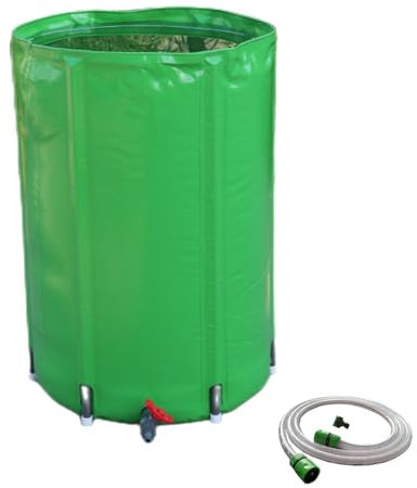 TRUNXUCL Water Storage with Cover Rain Catcher Barrel Collapsible Rain Barrels to Collect Rainwater From Gutter Rainwater Collection System(120x88cm/47x35in)