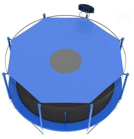 Starnearby Pare-Soleil pour Trampoline de 10/12/14 Pieds, Protection Solaire, Anti-UV, Imperméable, Couverture d'ombrage Trampoline, Housse d'ombrage pour Trampolines (pour 366 cm 8 tiges)
