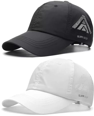 TAGVO 2 Confezioni Cappello da Baseball Estivo, Asciugatura Rapida Traspirante Outdoor Berretto Corsa, Cappello Sportivi da Asciugatura Pieghevole Leggera Protezione UV Baseball cap per Uomo Donna