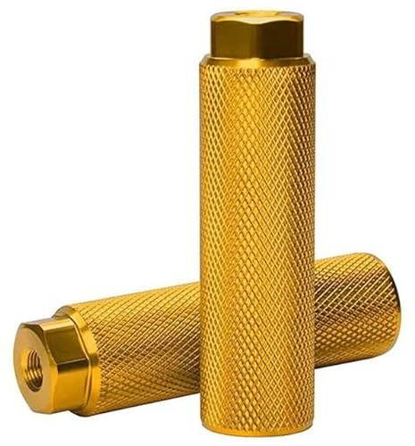 HESHUYAN FußRasten Fahrrad Pegs Aluminium Legierung Anti Skid Blei Fußstützen for BMX Achsen Fußrasten Fahrrad Zubehör(Gold)