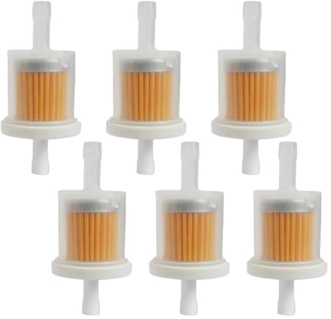 AYVRUOP 6 Stück Kraftstofffilter,Universal Benzinfilter 8mm,Benzin Flüssigkeitsfilter,Kraftstofffilter Benzin,Mehrweg Kraftstofffilter mit Hoher Dichte,für Motorrad,Rasenmäher,Roller Mofa